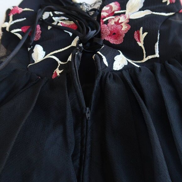 Social Code Embroidered and Tulle Mini Dress - Picture 5 of 12